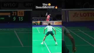 Wow 😲 Kreen Skill POPOV Single Player 🔥🔥🔥 badminton badmintonlovers bwfworldchampionship shorts [upl. by Coh852]