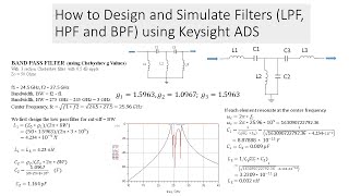 How to Design and Simulate Filters LPF HPF and BPF using Keysight ADS [upl. by Eihcra]