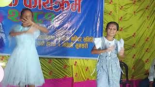 Lal Lal uth mor gulabi payeja tharu song stage dance program madheli  tharu dance program 2081 [upl. by Leyameg]