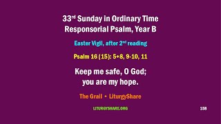 33rd Sunday in Ordinary Time Responsorial Psalm Year B Grail  LiturgyShare [upl. by Longmire37]