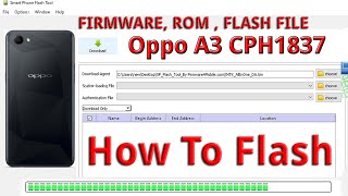 Oppo A3 CPH1837 Full Flash Scatter Rom By Free Tool  How To Flash  Hang On Logo Dead Boot Repair [upl. by Elyak]