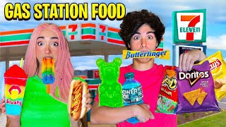 EATING ONLY GAS STATION FOOD FOR 24 HOURS [upl. by Reteid35]