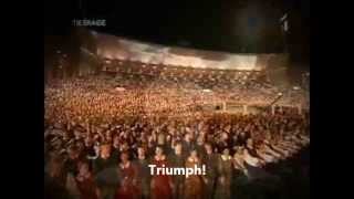 Latvian Song Festival 2008  quotManai dzimteneiquot To My Homeland ENGLISH translationsubtitles [upl. by Aneryc]