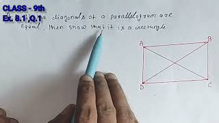 Quadrilateral class 9 maths ncert solutions exercise 81 questions 1 [upl. by Eyatnod]