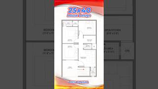 25x40 North facing vastu house plan 3BHK shorts shortsfeedytshorts [upl. by Geaghan790]