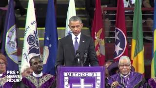 Watch President Obama deliver eulogy at Rev Pinckneys funeral [upl. by Gelasius98]