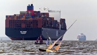 Sailing meets big business The first day of the Hamburg River Challenge [upl. by Vance]