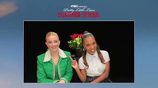 Zaria and Mallory Bechtel Tease Pretty Little Liars Summer School [upl. by Alegnave]