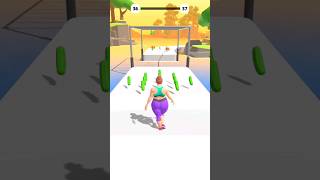 Hamburger or Vegetable Fat Fit Girl Run 12 shorts viral games [upl. by Arrimat]