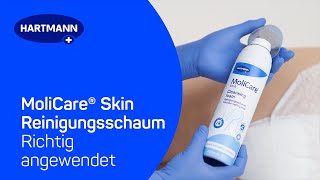 MoliCare® Skin Reinigungsschaum richtig angewendet – speziell bei Stuhlinkontinenz [upl. by Clarisa]