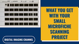 What You Get With Your Small Microfiche Scanning Project [upl. by Esorbma]