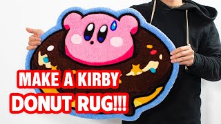 Rug Tufting  Kirby Donut Rug Start To Finish  BunnieRuggy [upl. by Ahsiret]