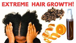 CLOVES amp ORANGE PEELS FOR EXTREME HAIR GROWTH l ONLY 2 INGREDIENTS FOR VERY FAST HAIR GROWTH [upl. by Wina]