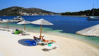 Rogoznica Croatia  beach near Perla Resort  4K [upl. by Allenaj]