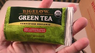 Bigelow Organic Decaffeinated Green Tea REVIEW [upl. by Meyers]