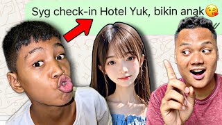 Prank bocil nyamar jadi cewe Jepang sampe diajak ke hotel 🗿😂 [upl. by Oirom]