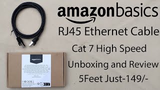 Amazon Basics RJ45 Ethernet Cable Unboxing and Review ethernetcable rj45cable [upl. by Allwein]