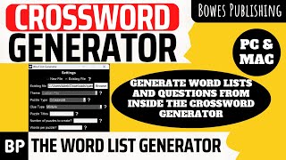 Creating Word Lists For The Criss Cross Generator Using The Word List Generator Feature [upl. by Ayhtak]