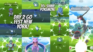 ✨Shiny Golett Caught Shiny Exclamation Mark Unown And More at Pokemon Go Fest New York Day 2✨ [upl. by Fredia]