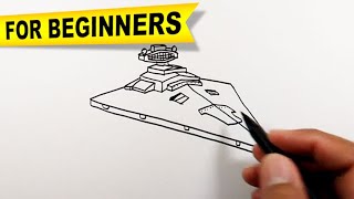 How to draw a star destroyer  Simple Drawings [upl. by Eiramassenav943]