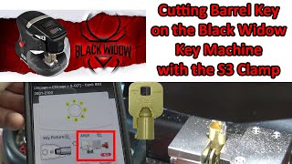 625 Cutting an Ace Tubular Barrel Key on the Black Widow Key Machine [upl. by Buckler]