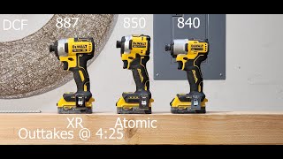 Dewalt Impact 840 vs 850 vs 887 [upl. by Haidabo]