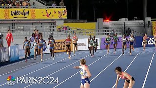 Gabby Thomas Team USA dominate womens 4x100m heat at Day 1 of World Athletics Relays  NBC Sports [upl. by Ashford]