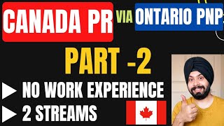 Part 2 Canada PR through Ontario PNP  MASTERS PHD Stream  No Work Experience required [upl. by Mun]