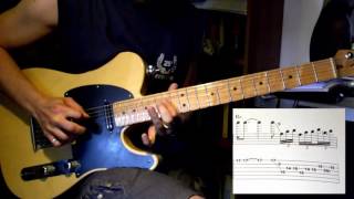 Vivere Vasco Rossi Steve Farris solo  Tutorial Lesson with tab [upl. by Zubkoff]