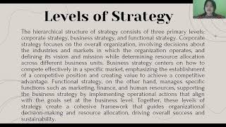 THE HIERARCHICAL STRUCTURE OF STRATEGY [upl. by Tegirb96]