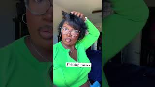 Those last finishing touches to the hair hair grwm relaxedhair shorthair youtube youtubeshorts [upl. by Bosson]