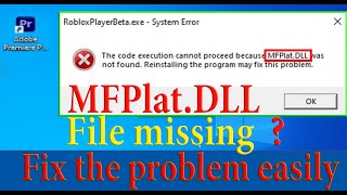 How To Fix Mfplat Dll Was Not Found In Windows 10 । Mfplat Dll । Fix Dll Error [upl. by Wooldridge164]