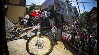 Extreme downhill MTB POV in the streets of Valparaiso [upl. by Stutsman]