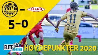 6 serierunde 2020  BodøGlimt  Brann 50  Høydepunkter 2020 [upl. by Drofnats]