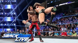 Ali Ricochet amp Aleister Black vs Andrade Rusev amp Shinsuke Nakamura SmackDown LIVE April 9 2019 [upl. by Etteuqal]