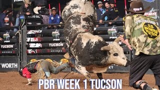 PBR WEEK 1 TUCSON  TOP WRECKS amp RIDES [upl. by Nitsyrc]