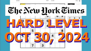 A Combination Sudoku Solution New York Times  Hard Level October 30 2024 [upl. by Marybella78]