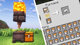 2 MINUTE Lava Farm in Minecraft 121  Infinite Fuel [upl. by Ilyak]