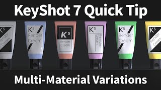 KeyShot Quick Tip MultiMaterial Variations [upl. by Narad]