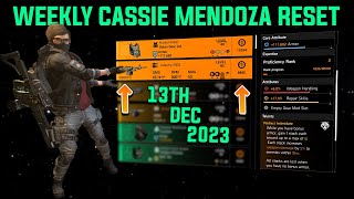 The Division 2 quotWEEKLY CASSIE MENDOZA RESET TU19 LEVEL 40quot December 13th 2023 [upl. by Yerroc]