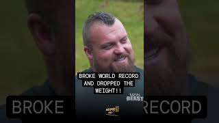 Eddie Hall breaks the world record but drops the weight eddiehall [upl. by Kan256]