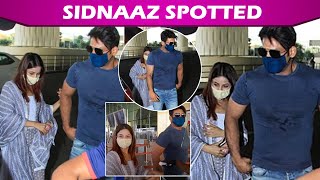 Sidharth Shukla amp Shehnaaz Snapped At Airport Leave For Chandigarh Together  Sidnaaz Spotted [upl. by Noryb]