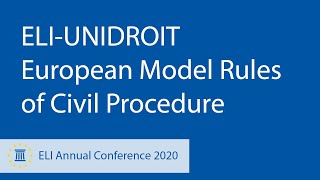 ELIUNIDROIT European Model Rules of Civil Procedure [upl. by Myrta]