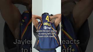 Jaylen Brown Reacts To Team USA Snub [upl. by Nytram]