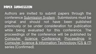 Call For Papers  CTCM 2024  Sydney Australia [upl. by Kerianne]