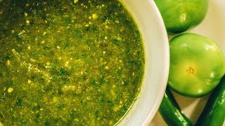 Salsa Verde Mexicana  Receta De Como Preparar Salsa Casera [upl. by Suoicul990]