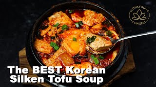 The BEST Korean Silken Tofu Soup  Authentic Korean Tofu Soup Recipe [upl. by Aihsemaj]