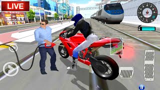 ✅3D Driving Class Simulator  Bullet Train Vs Motorbike  Bike Driving Game  Android Gameplay [upl. by Rollecnahc]