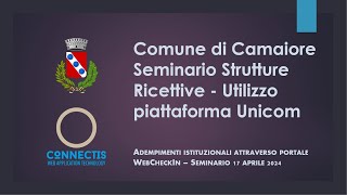 Strutture Ricettive  Comune di Camaiore  Seminario utilizzo WebCheckIn  17 Aprile 2024 [upl. by Herrle]