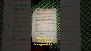 Henri Fayol Principles of Management Part 2 shortsytstudioyoutubeshorts ugcnetmanagement jrfnet [upl. by Magavern]